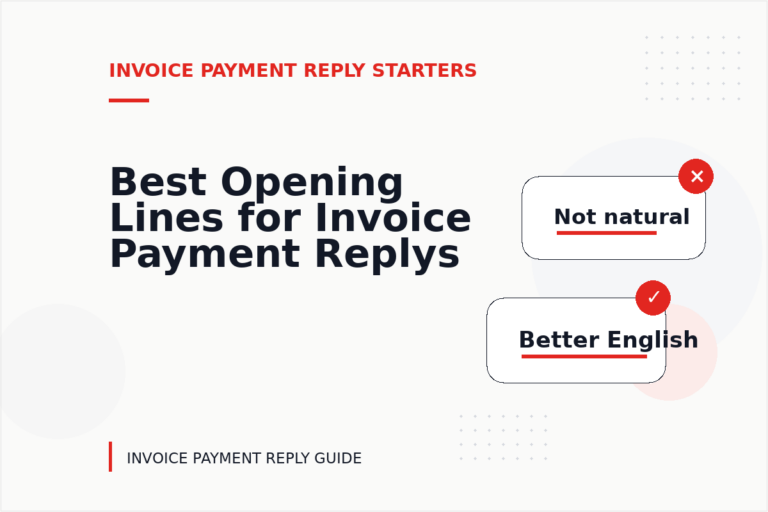 Best Opening Lines for Invoice Payment Replys