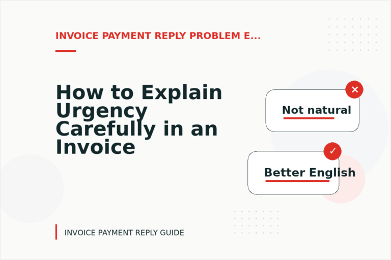 How to Explain Urgency Carefully in an Invoice Payment Reply How to Explain Urgency Carefully in an Invoice Payment Reply