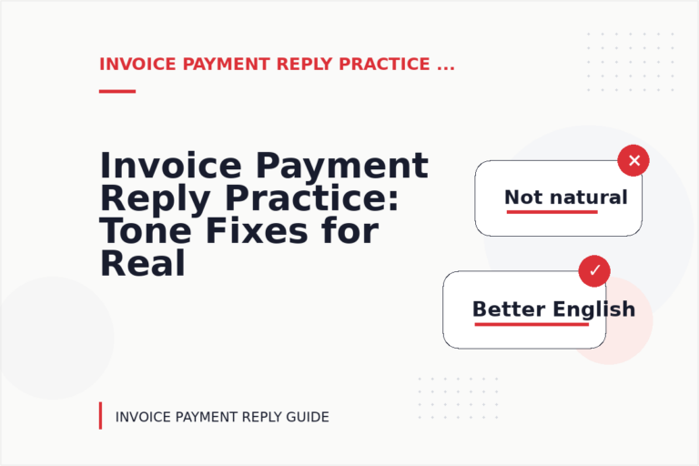 Invoice Payment Reply Practice: Tone Fixes for Real Situations